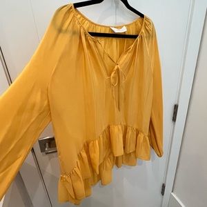 Amanda Uprichard Yellow Blouse